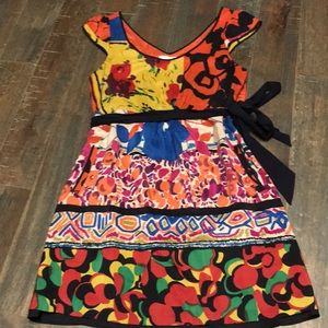Anthropologie dress with cap sleeves